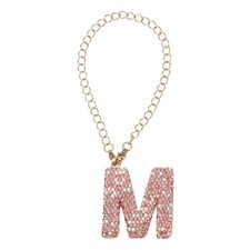 Initial Letter Cup Charm Accessories Letter M Keychain Charm Pink