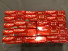 20 Colgate Optic White Stain Fighter Toothpaste Fresh Mint Gel 4.2 Oz 2026 Exp
