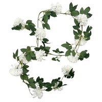 KüNstliche Dahliengirlande Weiß Ca. 180 Cm Blumen Hochzeit Deko Gesteck Gestecke