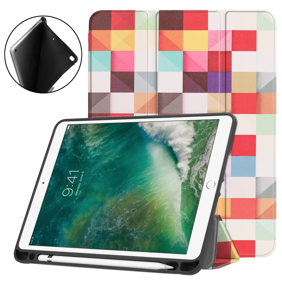 Funda Plegable Folio Magnética para iPad Air 2 Auto Dormir/Despertar con Soporte para Pluma Foto 3 de 4