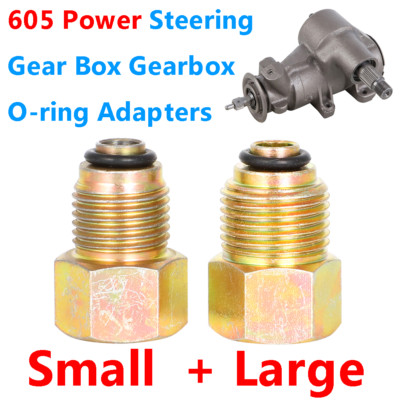 605 Power Steering Gear Box Gearbox O-ring Adapters Inverted Flare Large + Small