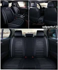 Ford BMW Suzuki Seat Covers Complete Set Faux Leather Black and White Edge New Lux