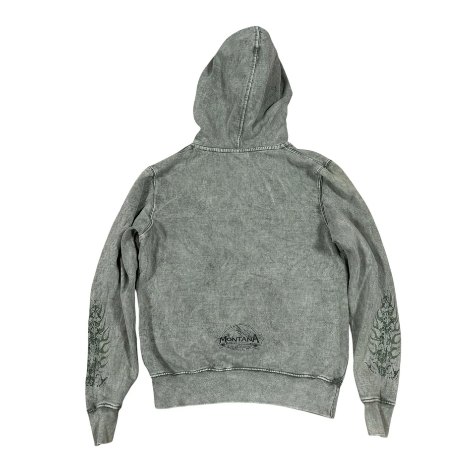 Harley Davidson Mujer Talla Pequeña Verde Pullover Sudadera con Capucha Sudadera Foto 4 de 4