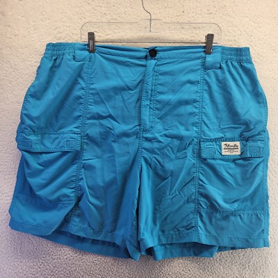 Bimini Bay Outfitters Mens 3XL Blue Cargo Shorts Zip Pockets
