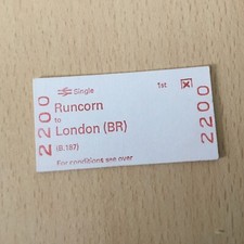 Railway Ticket;.  (  Runcorn. To. London,  )  Da-61