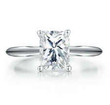 925 Sterling Silver Princess Cut CZ Engagement Ring Wedding Band Size 3-12 TYR04