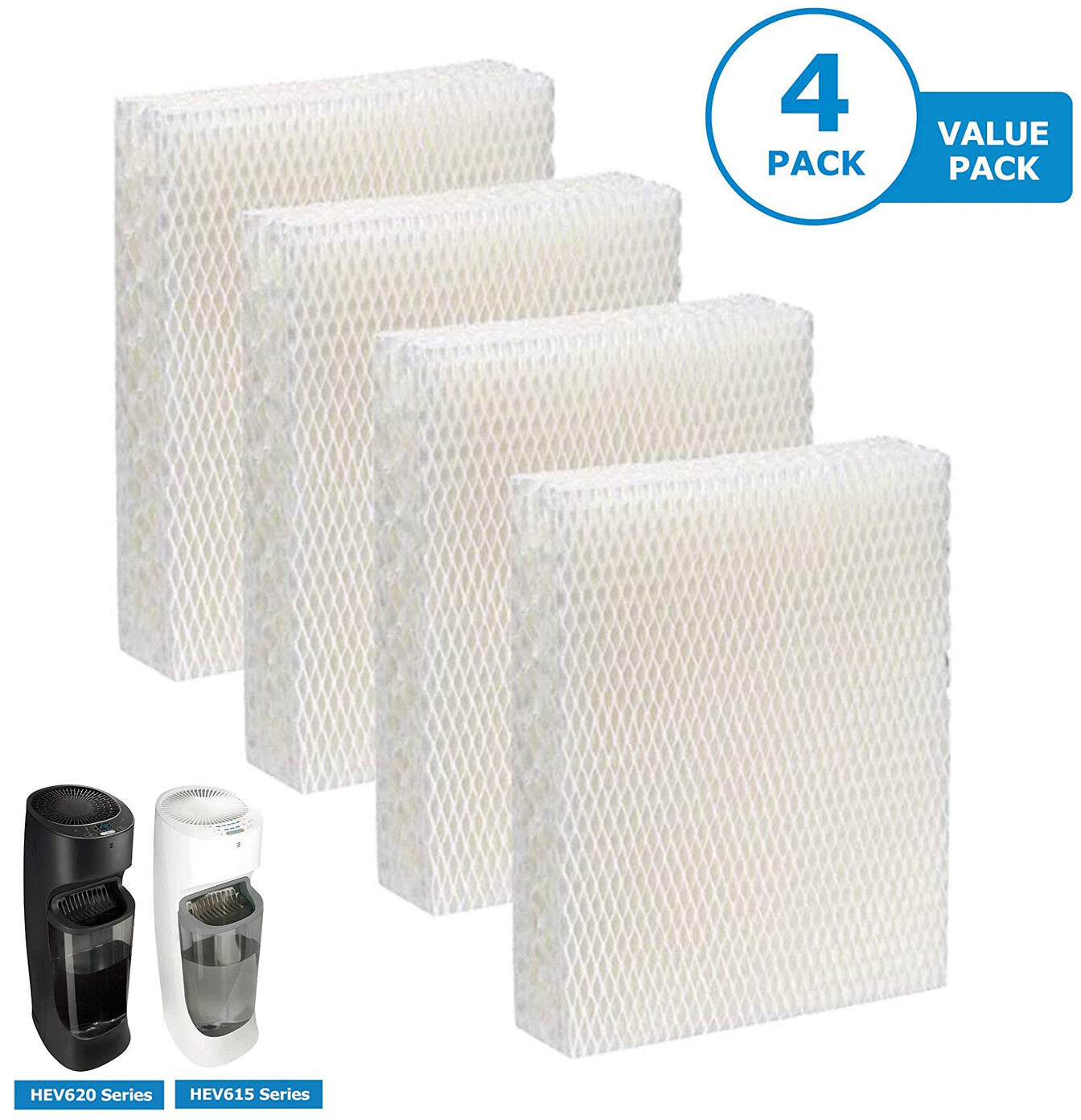 4Pcs Humidifier Wick Filters for Honeywell HFT600T, HFT600PDQ, HEV615, HEV615B