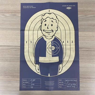 1 Neuheit Vault Boy Bullseye Rifle Präzision Ziel Plakat Vault 33