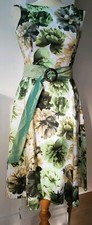 Hunters & Gatherers Dress Iccssion Small 10 Wedding Races Green Floral New