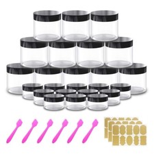 12 Pack 4 Oz Small Plastic Containers with Lids 12 Pack 20G/20Ml Cosmetic Sample