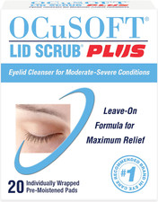 Image of Ocusoft Lid Scrub plus 20 Wipes for Eyes, Cleansing, Moisturizing, Treating Dry
