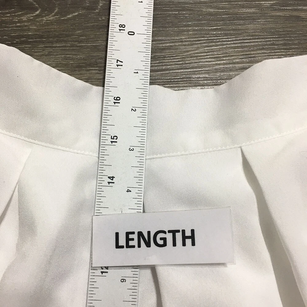 SHEIN White Pleated Tennis Skirt with Zipper 100% Polyester SHEIN White Pleated Tennis Skirt with Zipper 100% Polyester