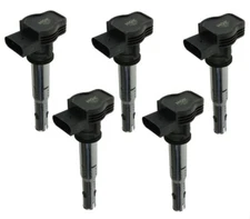 5 NEW NGK Ignition Coils PACK Kit For AUDI VW 2.5L L5 VERiFyYEAR PART#07K905715G