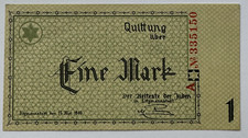 Poland WWII Litzmannstadt Łódź Ghetto, 1 mark, 1940 BANKNOT