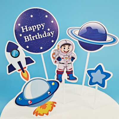 10Pcs Astronaut & Space Rocket Model Playset – Mini Figurines For Cake Topper, Toys, Decor