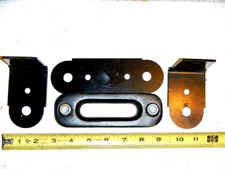 Universal Black STEEL Fairlead Winch Rope Cable Lead Guide and Brackets 6"