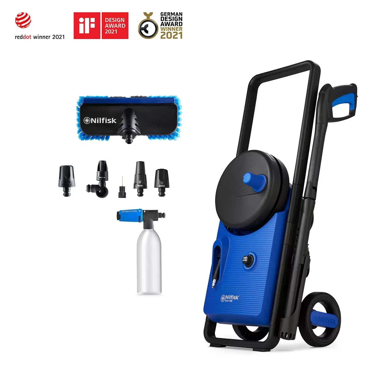 Nilfisk Core 140 Pressure Washer for Bike Auto in Blue