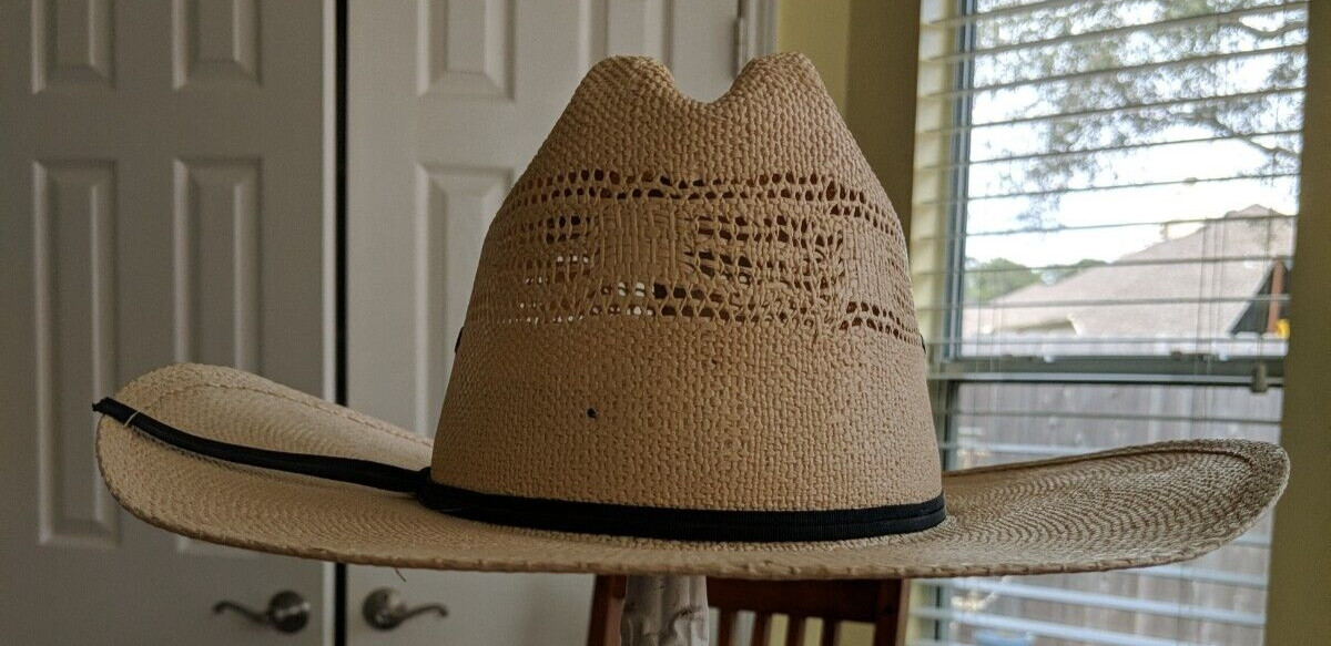 Bangora straw classic cowboy hat vintage western Men'… Gem