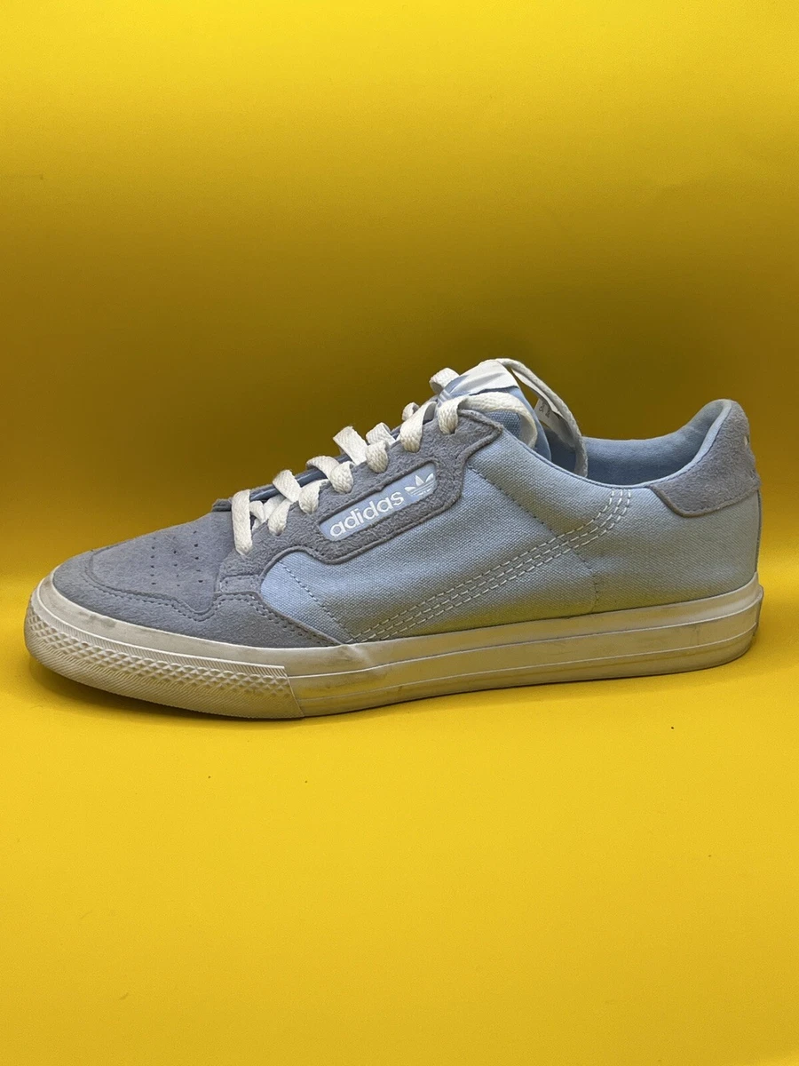 Adidas Continental Vulc Trainers Sky Blue Size 9 UK eBay