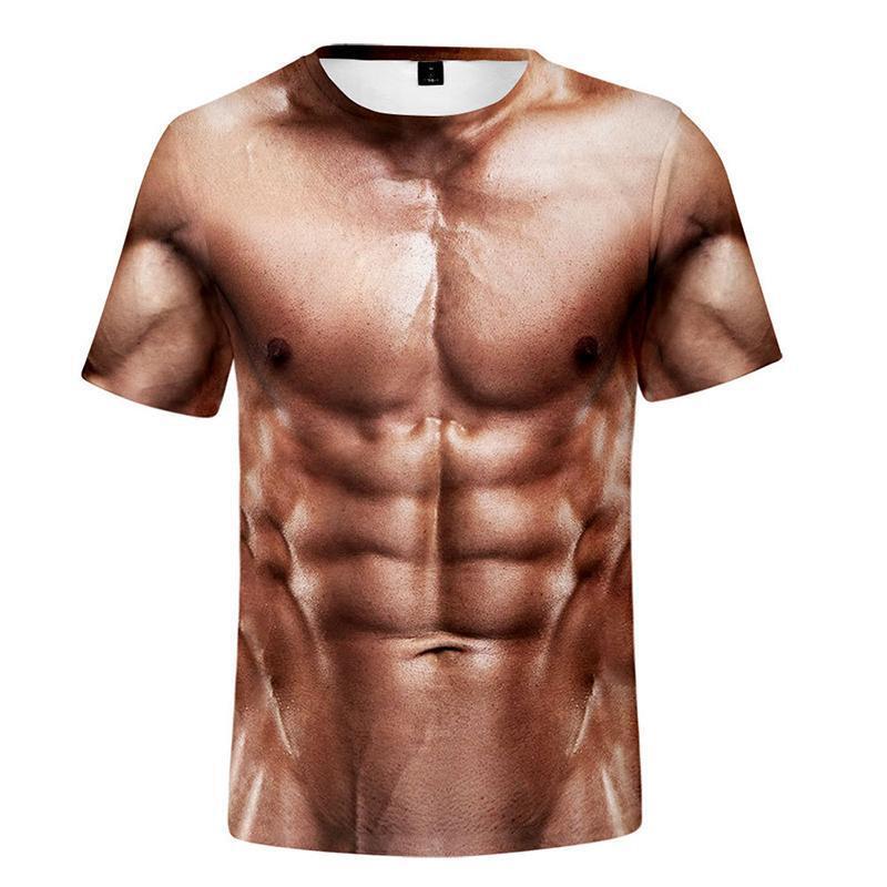 Fake Sixpack Fake Abs Abdominal Muscles Gym #1 T-Shirt by Mister