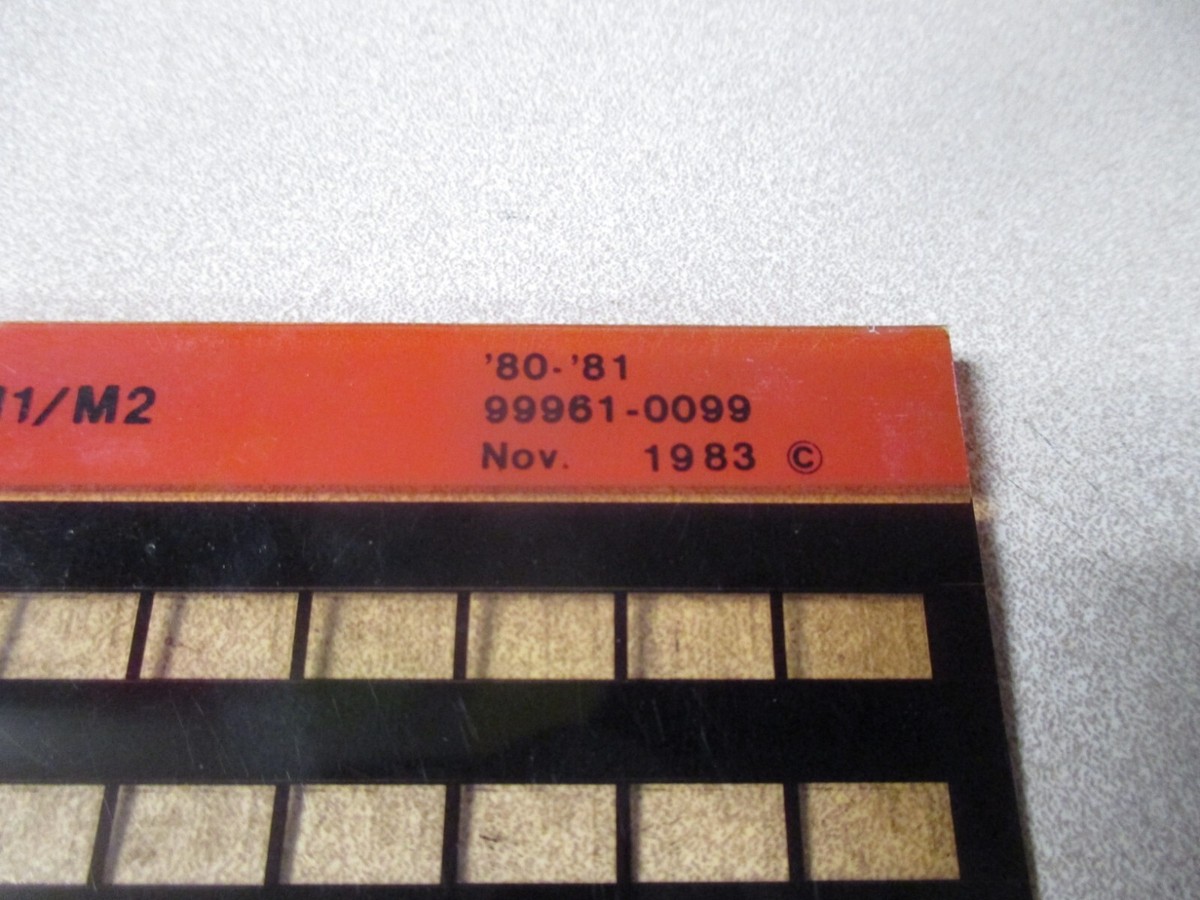 Miiページ　本体部分 Kawasaki Parts Manual & Service Information Microfiche KD80-M1 M2