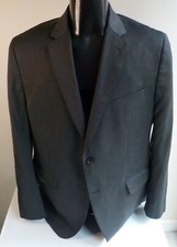 BANANA REPUBLIC Tailored Fit 2 Button Blazer-Wool Lanificio -Black-SZ 44R