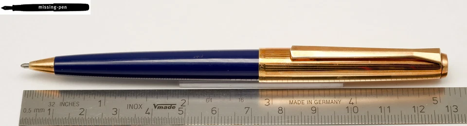 Bolígrafo Pelikan R30 azul zafiro muy raro - dorado/oro laminado (años 60) Foto 2 de 4