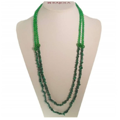 Collana RAJOLA Primula - Agata Verde, Malachite, Argento, Multifilo