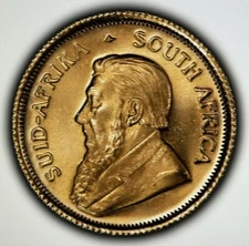 South Africa Gold Krugerrand 1/10 oz - BU - 1980
