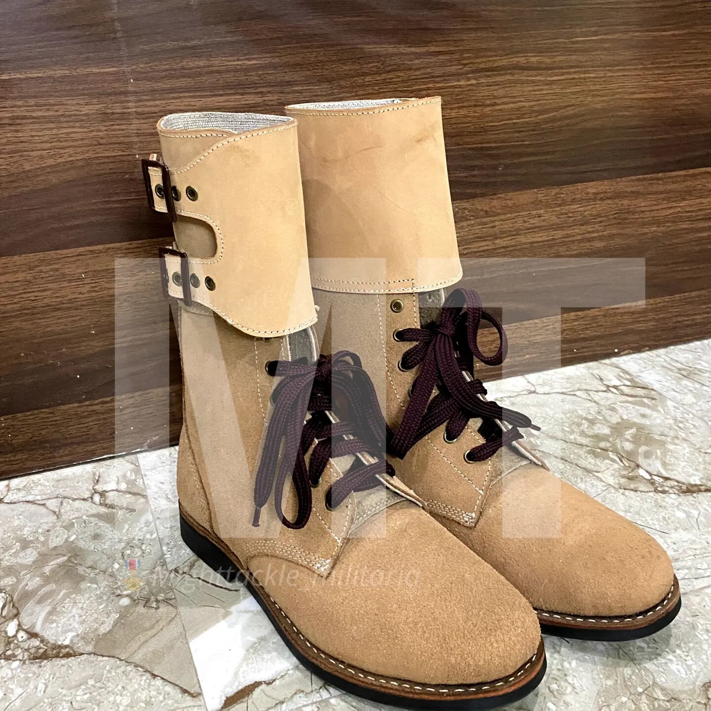 WWII US ARMY COMBAT SERVICE BOOTS HIGH QUALITY MEN RETRO TACTICAL