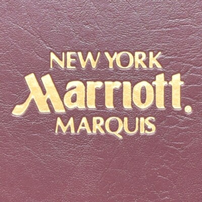 1995 Marriott Marquis Hotel Restaurant Menu Times Square New York City Manhattan
