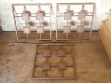3 grilles fer forgé ancien deco grenier 