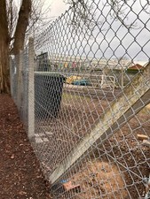 Galvanised Chain Link Fencing - 6ft 1800 x 25mtr - 2.5mm c/w Line Wires