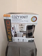 Biddeford Gray Comfort Knit Electric Heated Blanket With Digital Controller