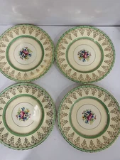 MYOTT STAFFORDSHIRE 9” Dinner Plate The Bouquet Green Valencia 9281 Set Of 4