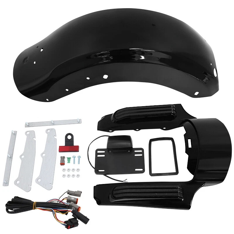 LED Rear Fender System Fit For Harley Touring Road King Glide 14-Up CVO Style Foto 2 de 4
