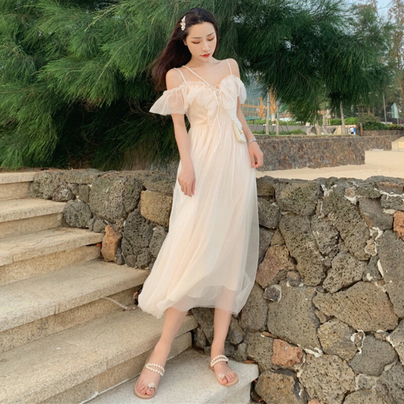 fitted lace wedding dress Ankle-Length Prom Dress with Cowl Neckline – loveangeldress main image 0