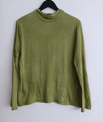 T shirt vert manches Col Armand Taille