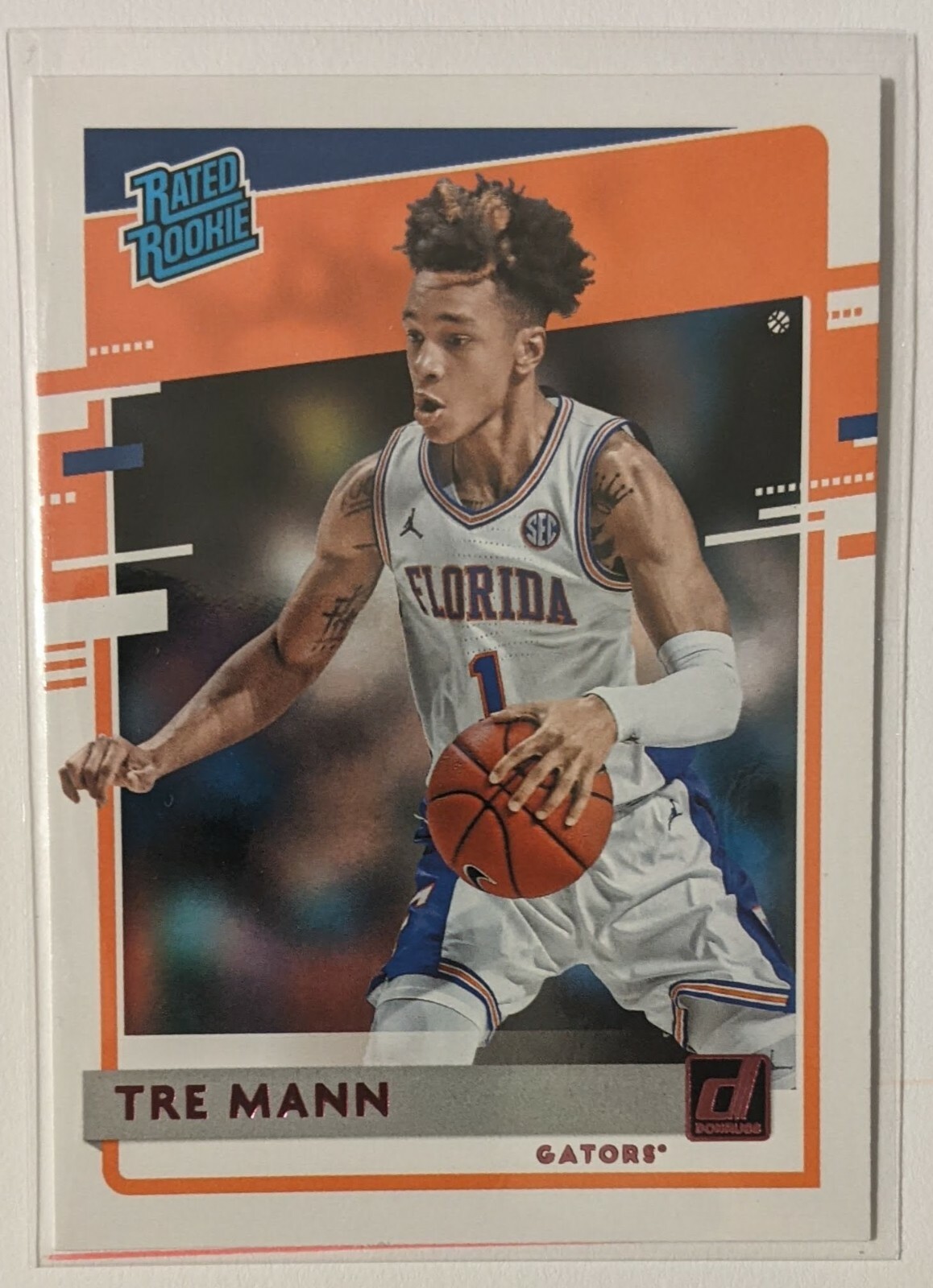 Tre Mann 2021-22 Panini Chronicles Draft Picks Donruss Rated Rookie PINK RC #46