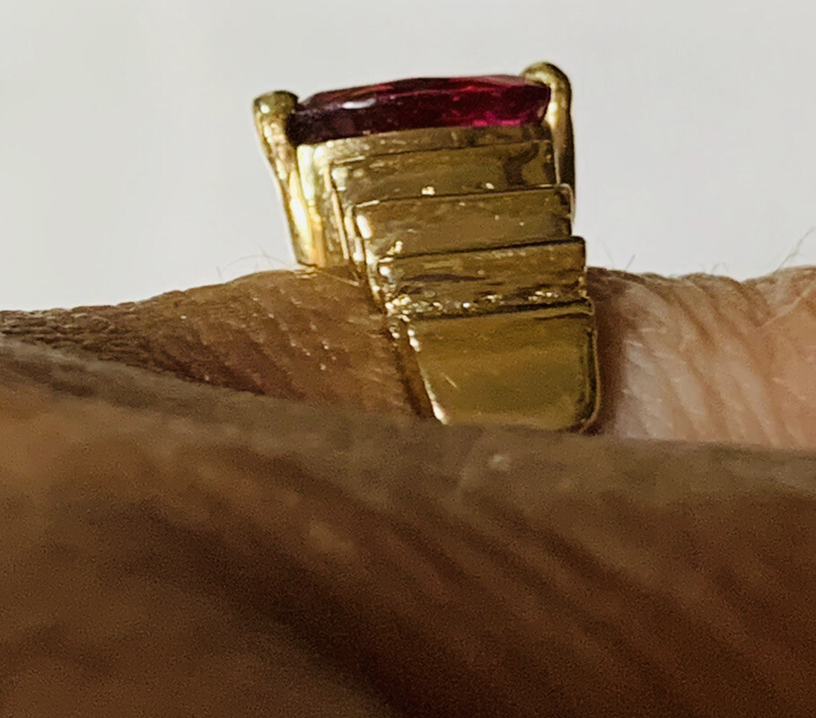 14k Ruby Diamond Ring size 8.5 Ruby .65 ct~Diamon… - image 7