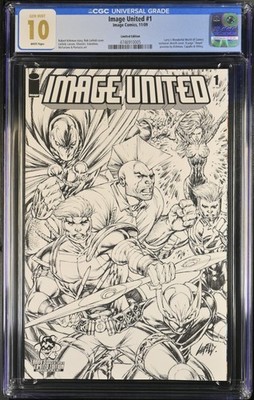 IMAGE UNITED #1 CGC 10! Rob Liefeld Variant Sketch Ltd 1000 Comic 2009 Spawn  