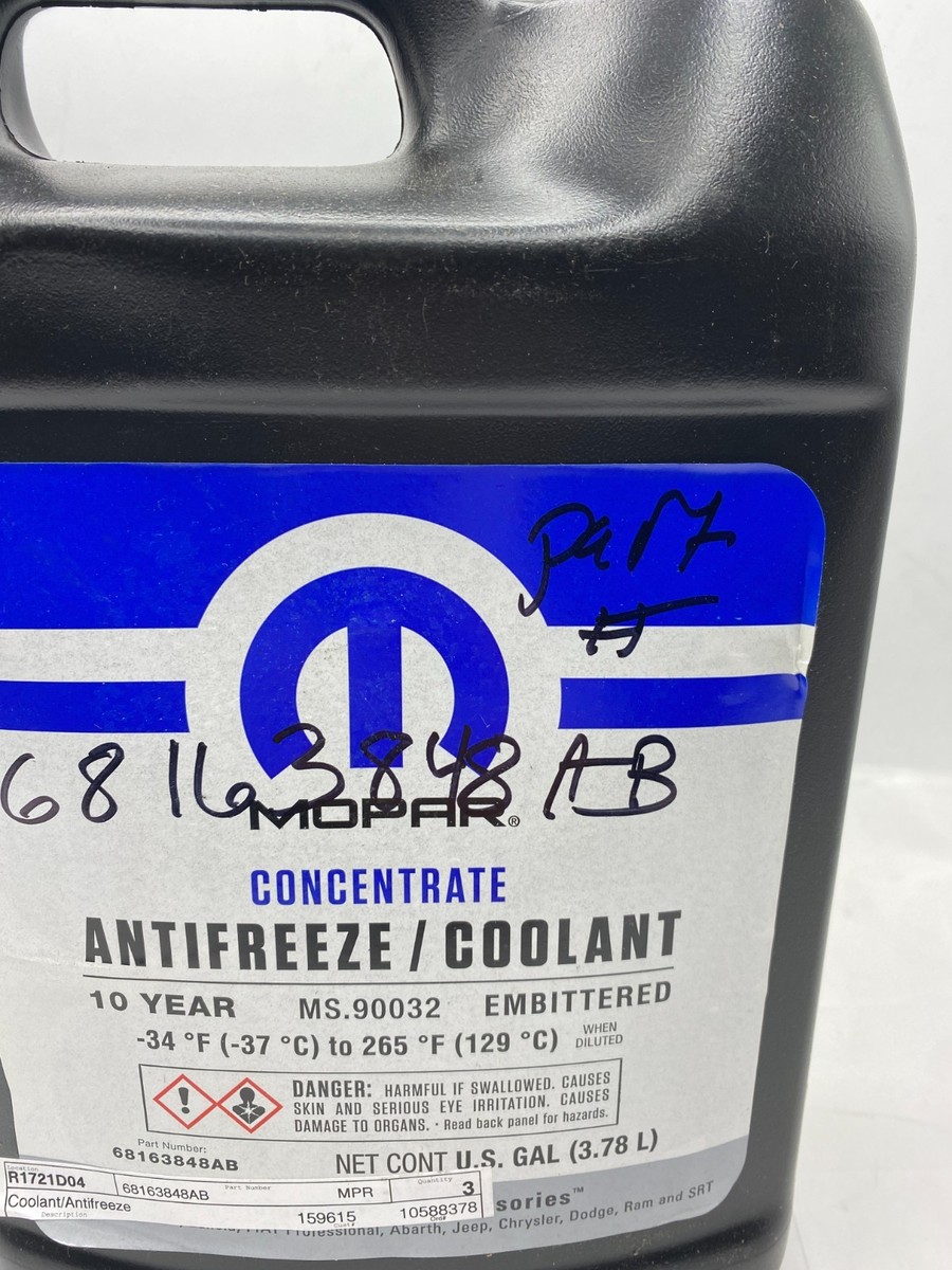 Mopar 68163848AB Engine Coolant / Antifreeze-U.S GAL (3.78 L) | eBay