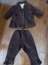 40s/50s Vintage Beson Polaire Wool Kids Snow Suit. Size 3/4