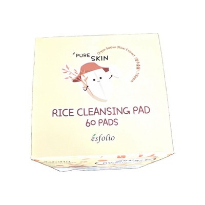 Esfolio Pure Skin Rice Cleansing Pads, Face, 60 Pads, 4.40 fl oz SEALED.