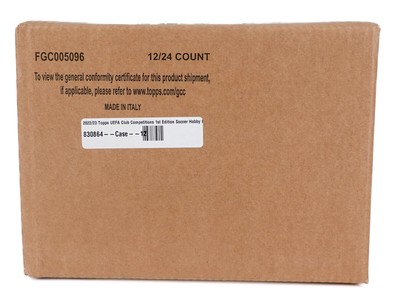 2022/23 TOPPS UEFA CLUB COMPETITIONS 1ST EDITION SOCCER HOBBY 12-BOX CASE