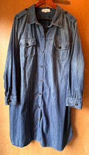 Vince Camuto Shirt Dress -Womens 3X- Blue Denim Chambray Long Sleeve Coastal