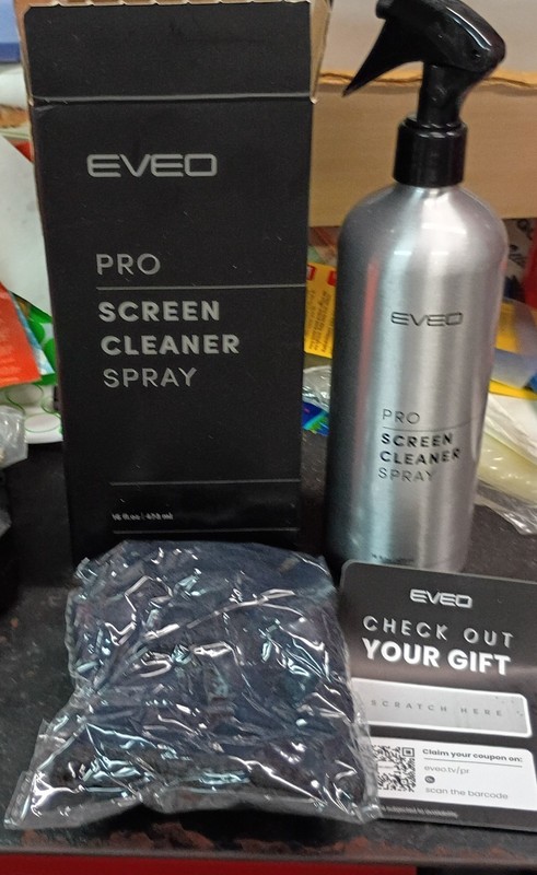 EVEO Pro Screen Cleaner Spray 16fl oz With Microfiber Cloth PC Laptop TV Phone