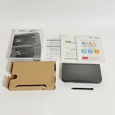 New Nintendo 3DS LL XL Body TOP IPS Metallic Schwarz Top IPS Ausstattung GEBR...