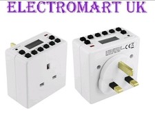 PLUG IN DIGITAL LCD TIME TIMER SWITCH 24 HOUR 7 DAY MAINS 13A