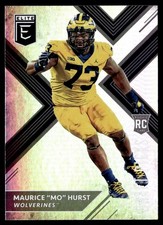 2018 Panini Elite Draft Picks Maurice Hurst Michigan Wolverines #152 B